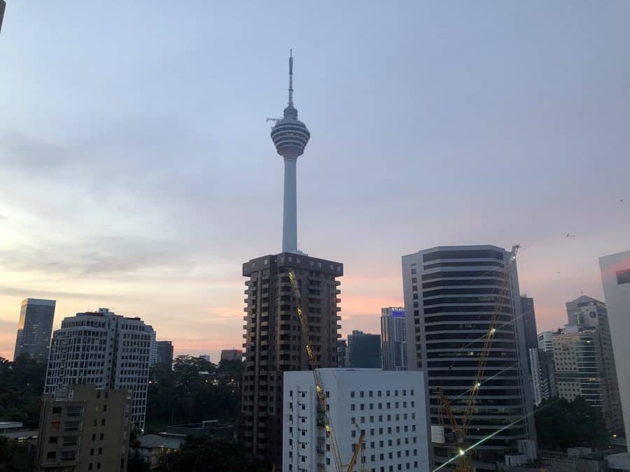 Sunset in Kuala Lumpur city is beautiful