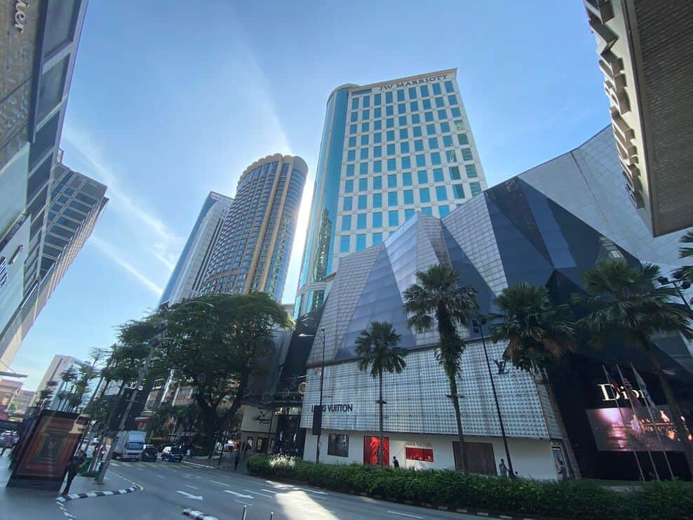 The Marriot in Bukit Bintang from the street