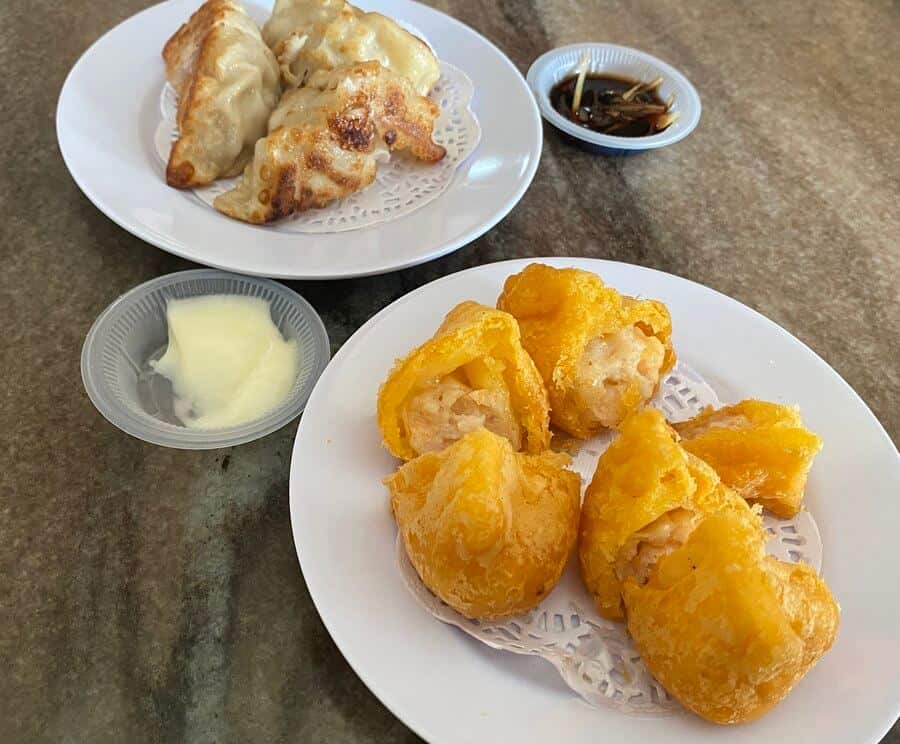 Two of the dim sum choices available at Jinbo Dim Sum in Seremban.