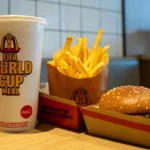 Close up of McDonalds' FIFA World cup meal.